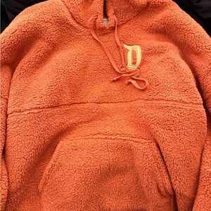 Disney Orange Sherpa Hoodie Sweater